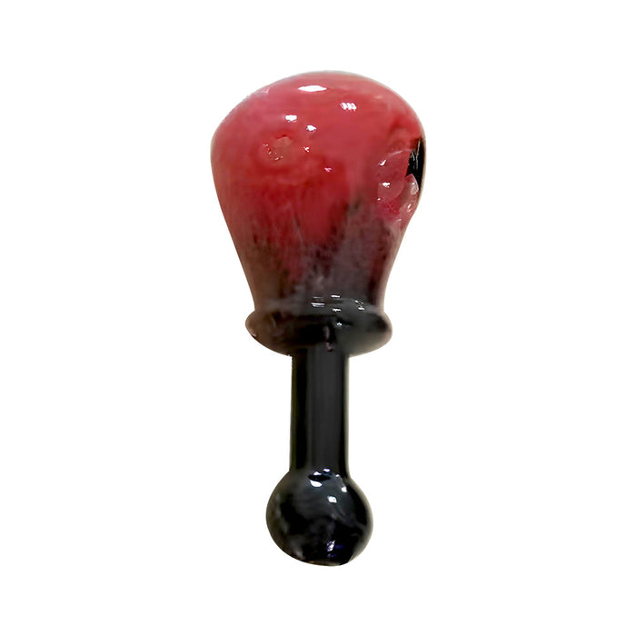 CALIBEAR FROSTED BUBBLEHEAD GLASS SPOON PIPE