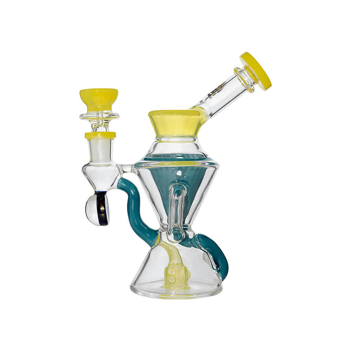 CALIBEAR HOUR GLASS DOUBLE LAYER RECYCLER WITH GILDED TUBES ENCASED WITH MABLE