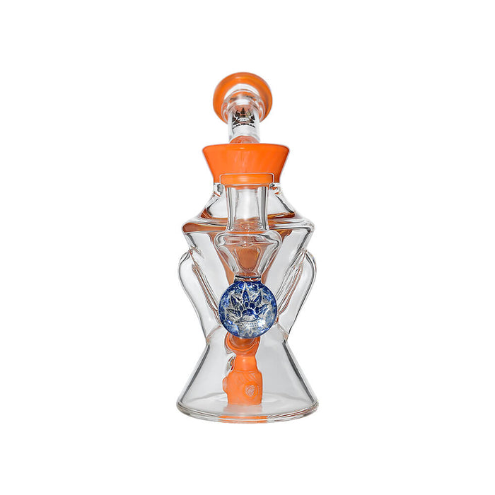 Calibear Hourglass Double Layer Recycler W/ Gilded Tubes Encased W/ Marble