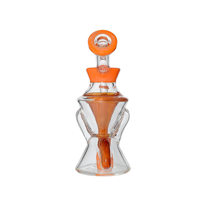 Calibear Hourglass Double Layer Recycler W/ Gilded Tubes Encased W/ Marble