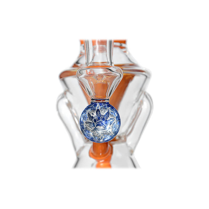 CALIBEAR HOUR GLASS DOUBLE LAYER RECYCLER WITH GILDED TUBES ENCASED WITH MABLE