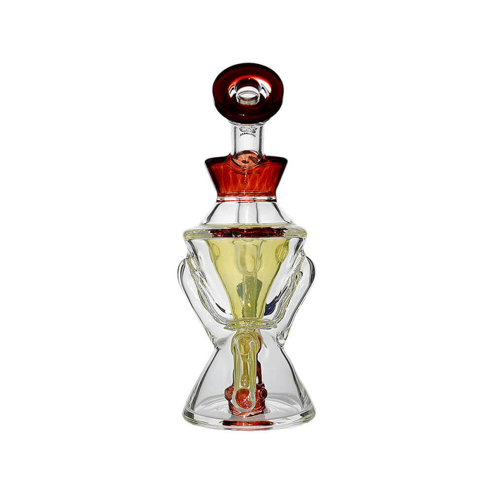 Calibear Hourglass Double Layer Recycler W/ Gilded Tubes Encased W/ Marble