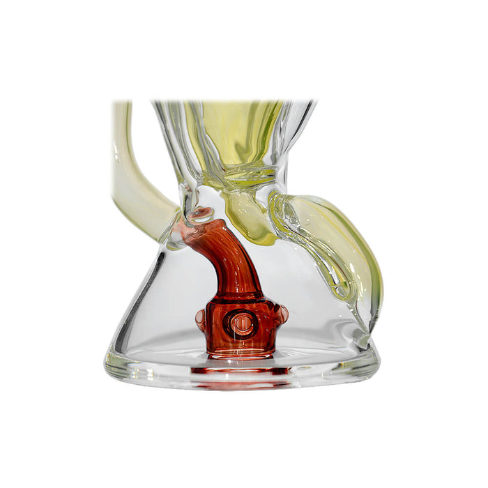 Calibear Hourglass Double Layer Recycler W/ Gilded Tubes Encased W/ Marble