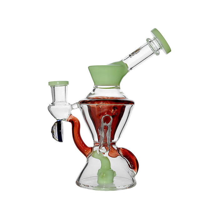 Calibear Hourglass Double Layer Recycler W/ Gilded Tubes Encased W/ Marble