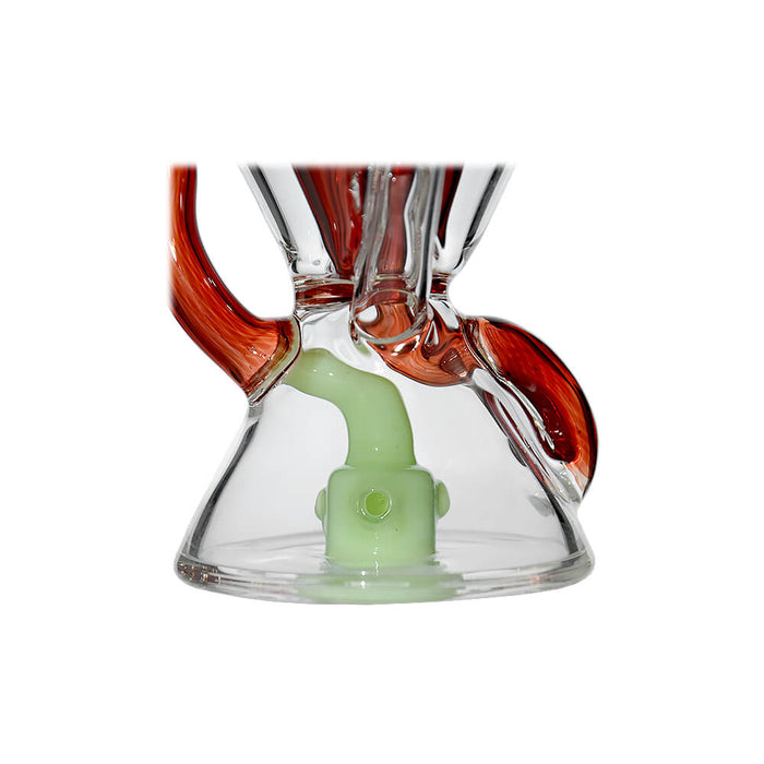Calibear Hourglass Double Layer Recycler W/ Gilded Tubes Encased W/ Marble