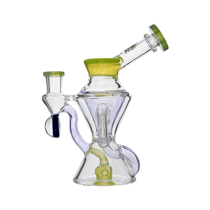 Calibear Hourglass Double Layer Recycler W/ Gilded Tubes Encased W/ Marble