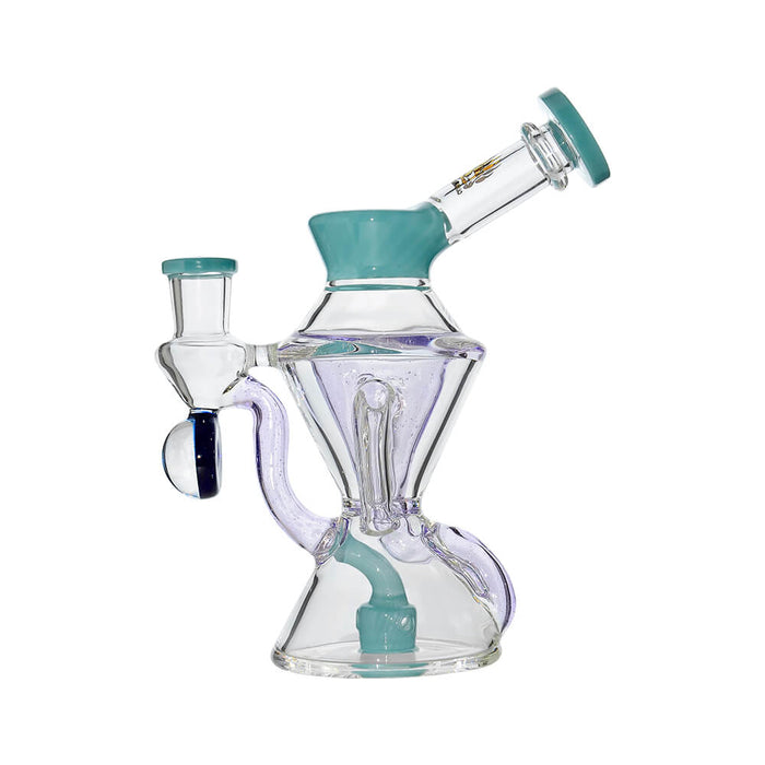 Calibear Hourglass Double Layer Recycler W/ Gilded Tubes Encased W/ Marble