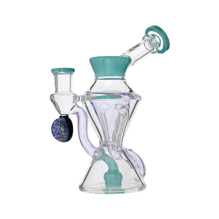 Calibear Hourglass Double Layer Recycler W/ Gilded Tubes Encased W/ Marble