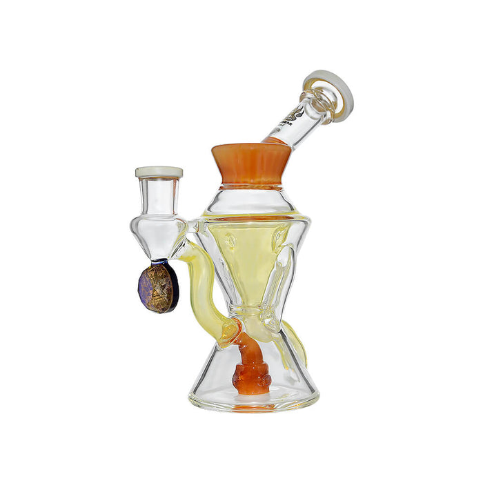 CALIBEAR HOUR GLASS DOUBLE LAYER RECYCLER WITH GILDED TUBES ENCASED WITH MABLE