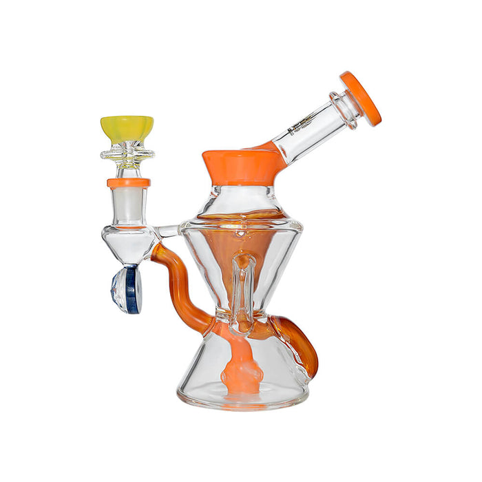 Calibear Hourglass Double Layer Recycler W/ Gilded Tubes Encased W/ Marble