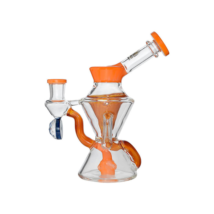 Calibear Hourglass Double Layer Recycler W/ Gilded Tubes Encased W/ Marble