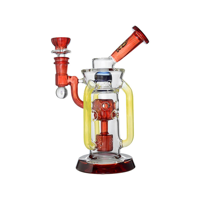 Calibear Infinity Recycler Dab Rig | 8" Borosilicate Glass Rig with Internal Perc & Recycler System