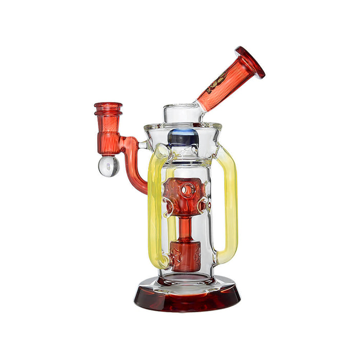 Calibear Infinity Recycler Dab Rig | 8" Borosilicate Glass Rig with Internal Perc & Recycler System