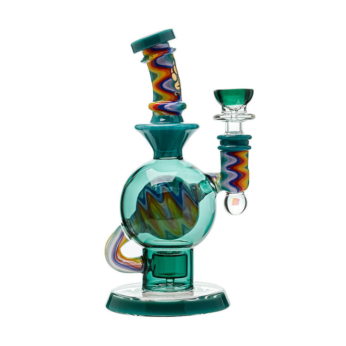 CALIBEAR HEADY WIGWAG BALL RIG WITH ENCASED OPAL FLOWER OF LIFE PERC