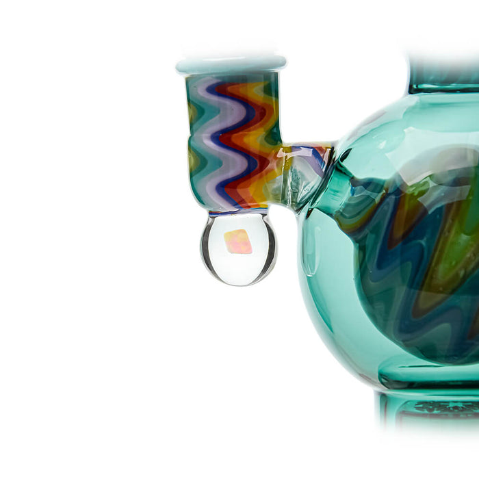 CALIBEAR HEADY WIGWAG BALL RIG WITH ENCASED OPAL FLOWER OF LIFE PERC