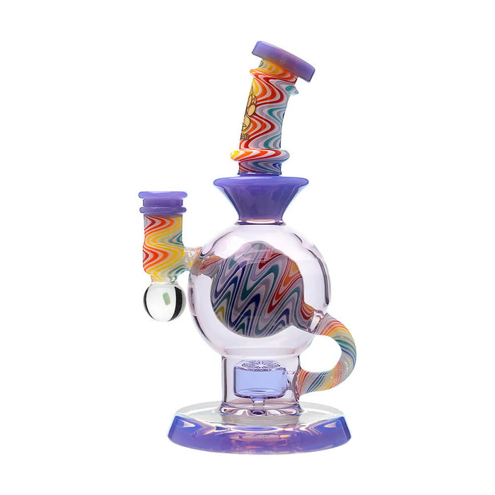 CALIBEAR HEADY WIGWAG BALL RIG WITH ENCASED OPAL FLOWER OF LIFE PERC