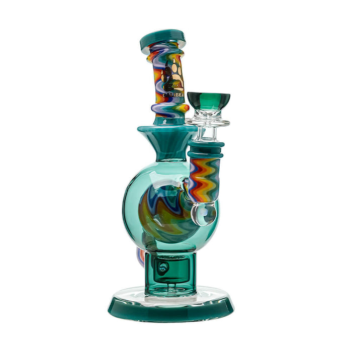 CALIBEAR HEADY WIGWAG BALL RIG WITH ENCASED OPAL FLOWER OF LIFE PERC