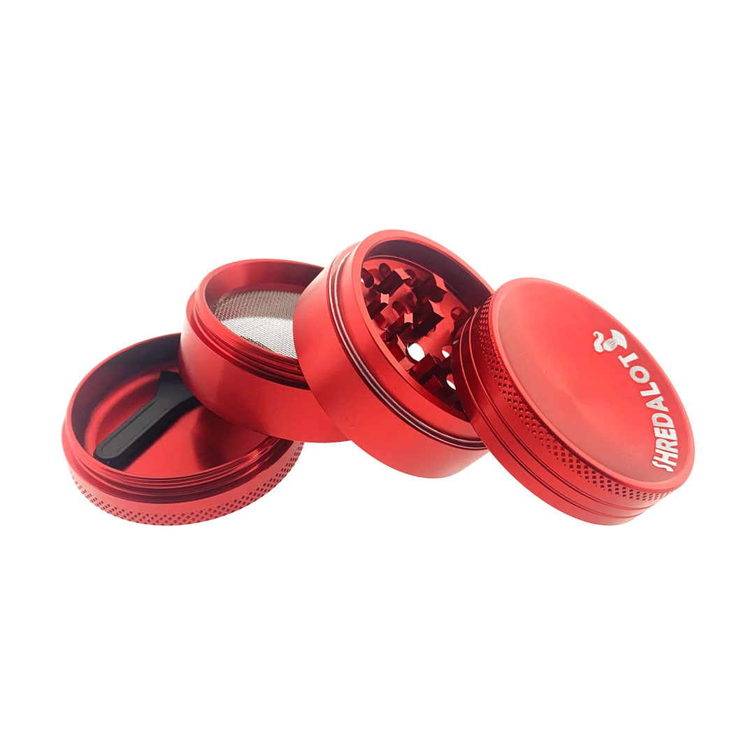 Sir Shredalot 4 part Grinder 50mm Caved Lid — Bong Outlet.Com