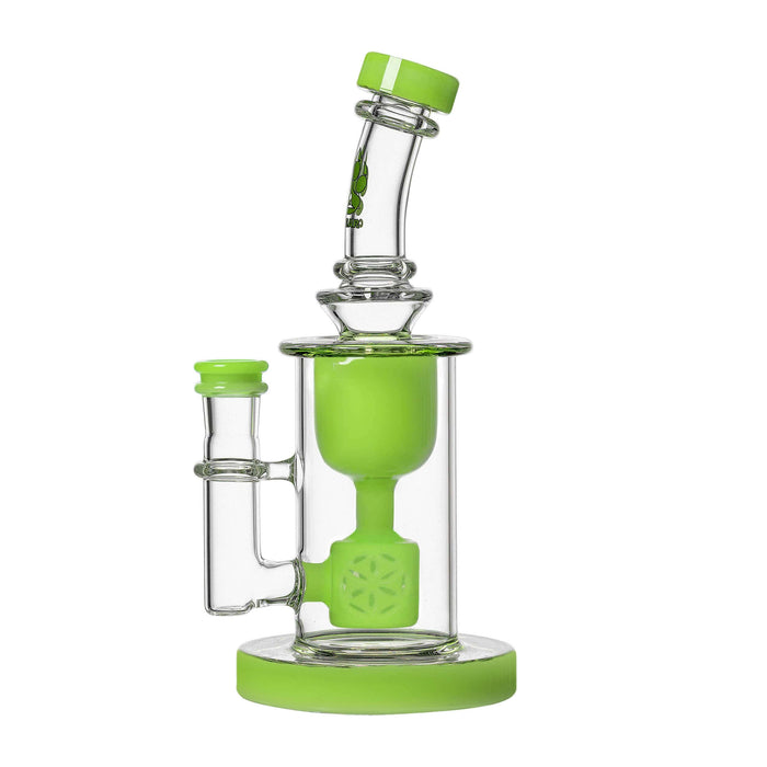 Calibear Colored Torus Dab Rig - 8 Inch Klein Recycler with Seed of Life Perc