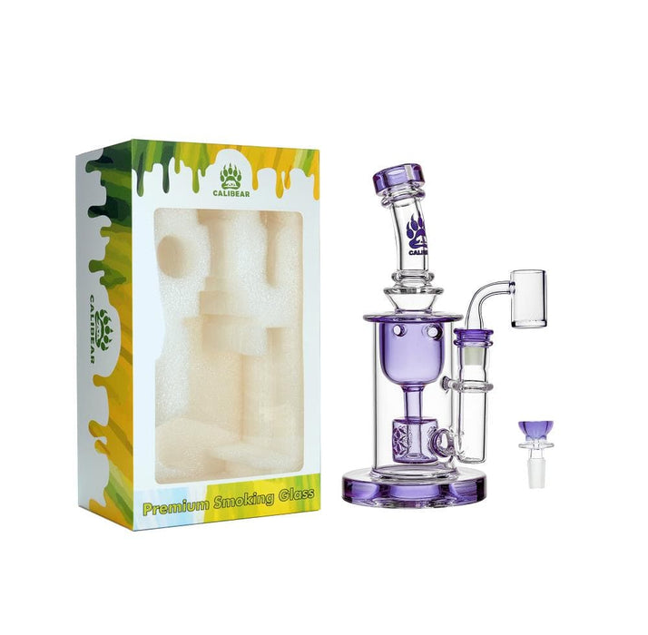 Calibear Colored Torus Dab Rig - 8 Inch Klein Recycler with Seed of Life Perc