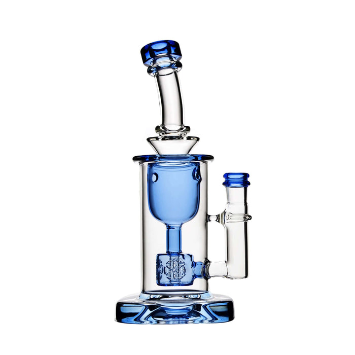 Calibear Colored Torus Dab Rig - 8 Inch Klein Recycler with Seed of Life Perc