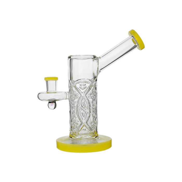 Calibear Crystal Engraved Straight Chamber Dab Rig