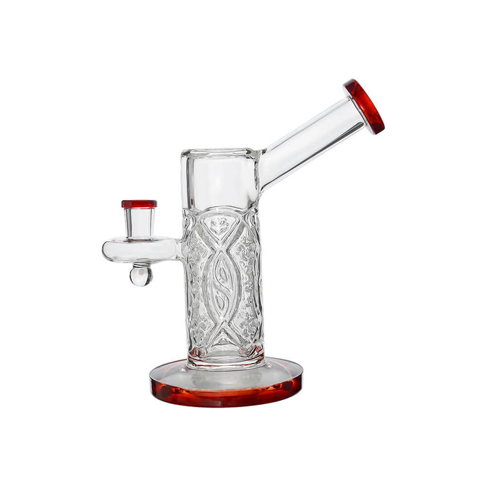 Calibear Crystal Engraved Straight Chamber Dab Rig