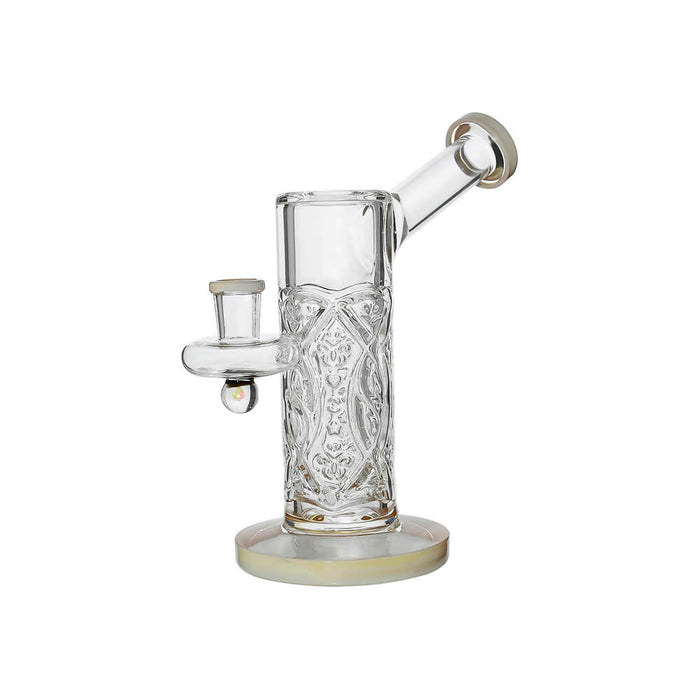 Calibear Crystal Engraved Straight Chamber Dab Rig