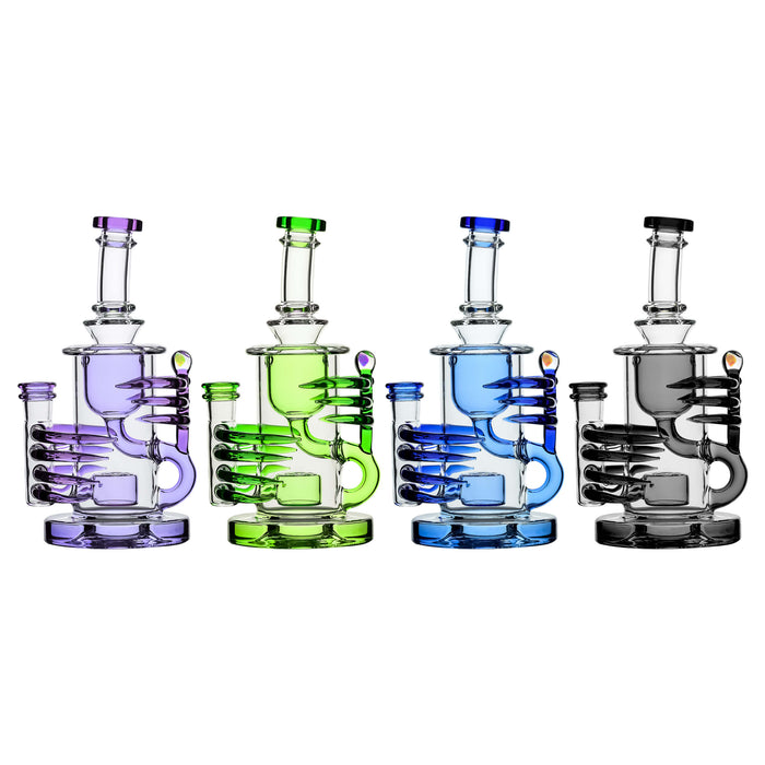 Calibear Horn Klein Recycler Dab Rig | 8" Heady Glass Klein Recycler
