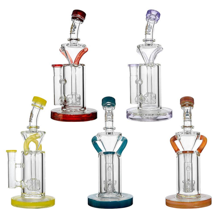 Calibear Vortex Turbo Incycler 8” Glass Bong with TRI-SEED Perc