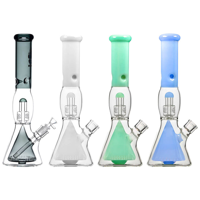 Calibear 16" Sol Collins Beaker Bong | Seed of Life & Collins Perc Water Pipe