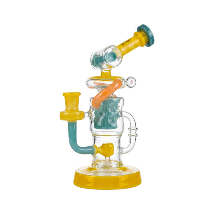 Calibear 8" Honeycomb Twisted Recycler Dab Rig