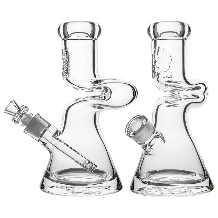 Calibear 9mm Zong Bong Beaker Glass Water Pipe | Heavy Duty Z-Curve Bong
