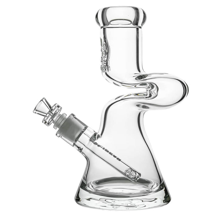 Calibear 9mm Zong Bong Beaker Glass Water Pipe | Heavy Duty Z-Curve Bong