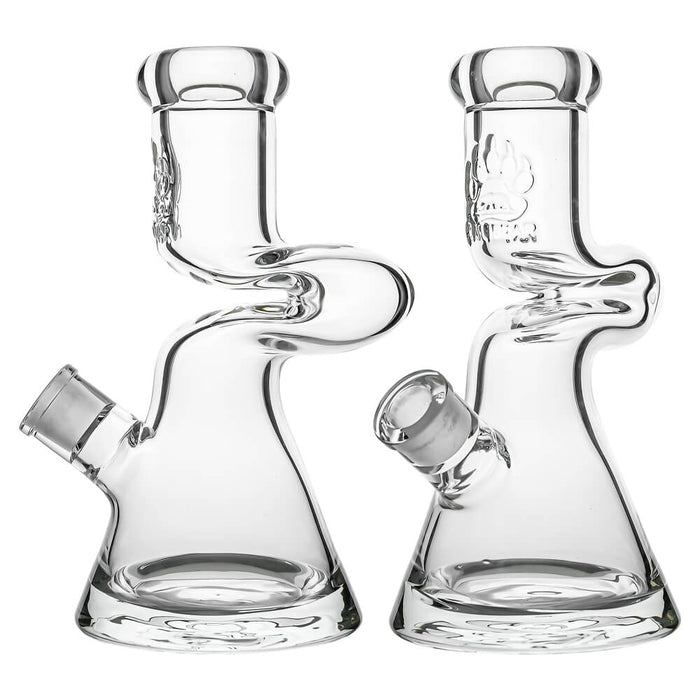 Calibear 9mm Zong Bong Beaker Glass Water Pipe | Heavy Duty Z-Curve Bong