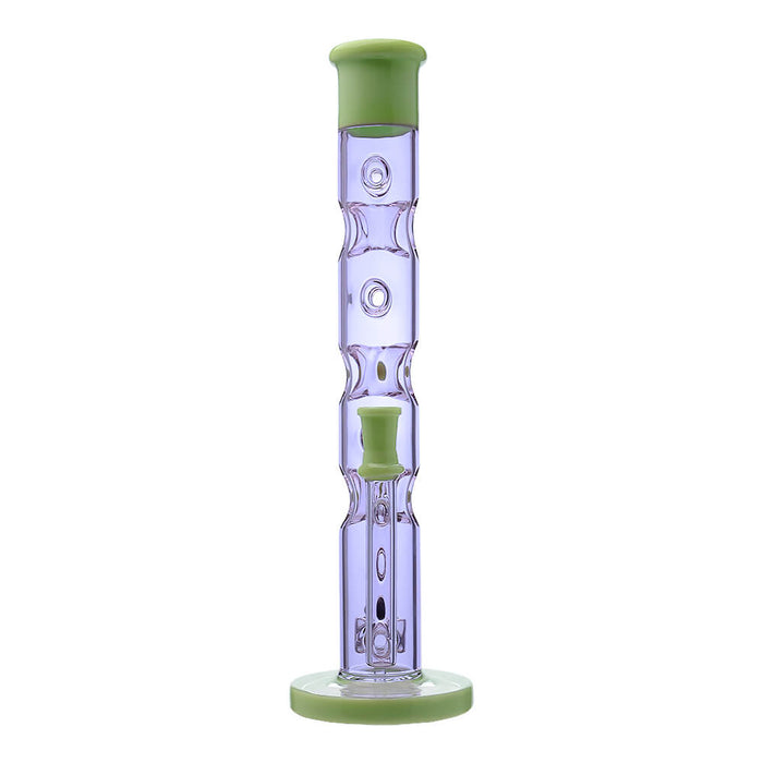 Calibear Colored Holed Straight Tube Water Pipe | Honeycomb Perc Bong