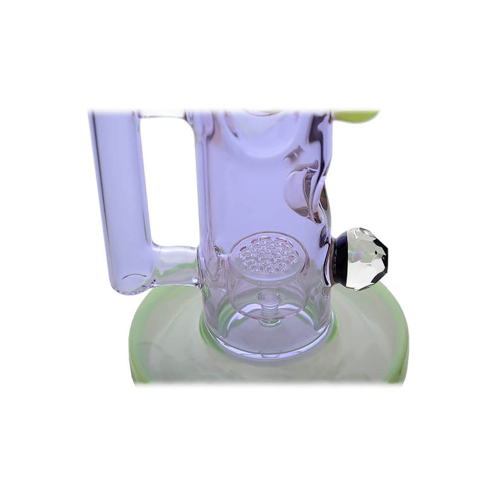 Calibear Colored Holed Straight Tube Water Pipe | Honeycomb Perc Bong