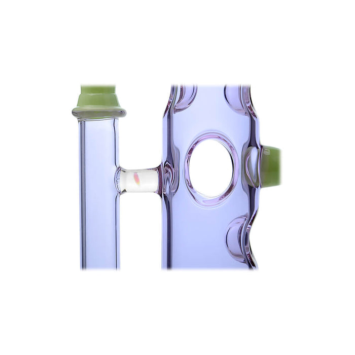 Calibear Colored Holed Straight Tube Water Pipe | Honeycomb Perc Bong