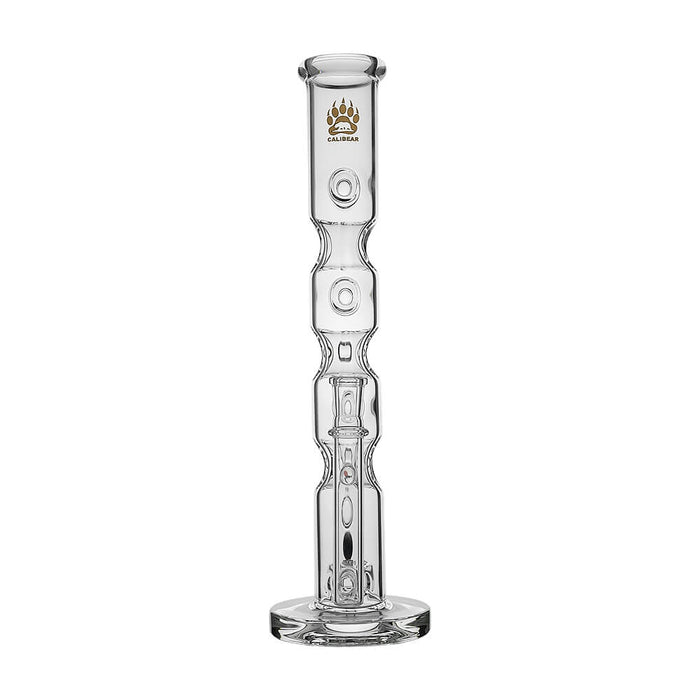 Calibear Colored Holed Straight Tube Water Pipe | Honeycomb Perc Bong