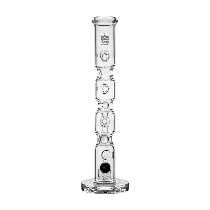 Calibear Colored Holed Straight Tube Water Pipe | Honeycomb Perc Bong