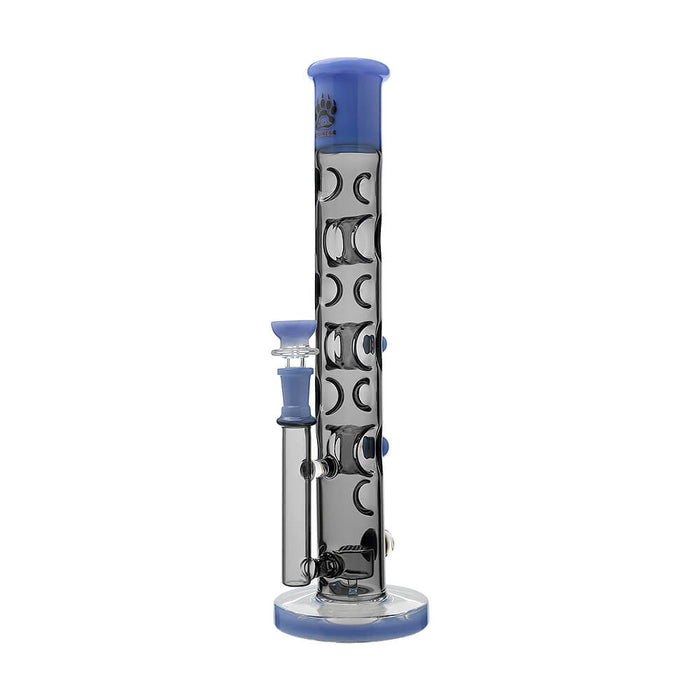 Calibear Colored Holed Straight Tube Water Pipe | Honeycomb Perc Bong