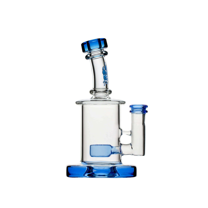 Calibear Colored Mini Can Dab Rig | 6.5" Glass Bubbler with Flower of Life Perc