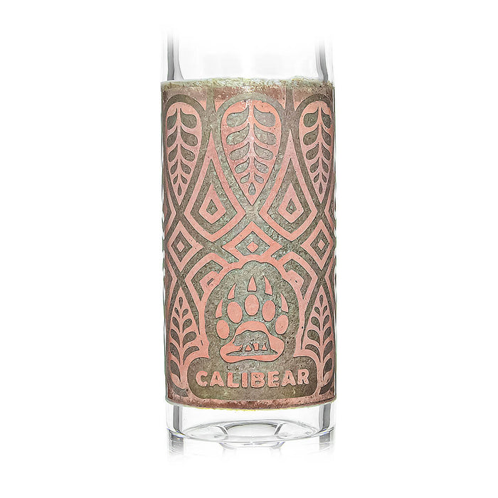 Calibear Etched Geometric Beaker Water Pipe Combo Box | Handmade Glass Bong