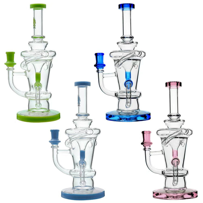 Calibear Recycler Torus Dab Rig - 10 Inch Glass Water Pipe