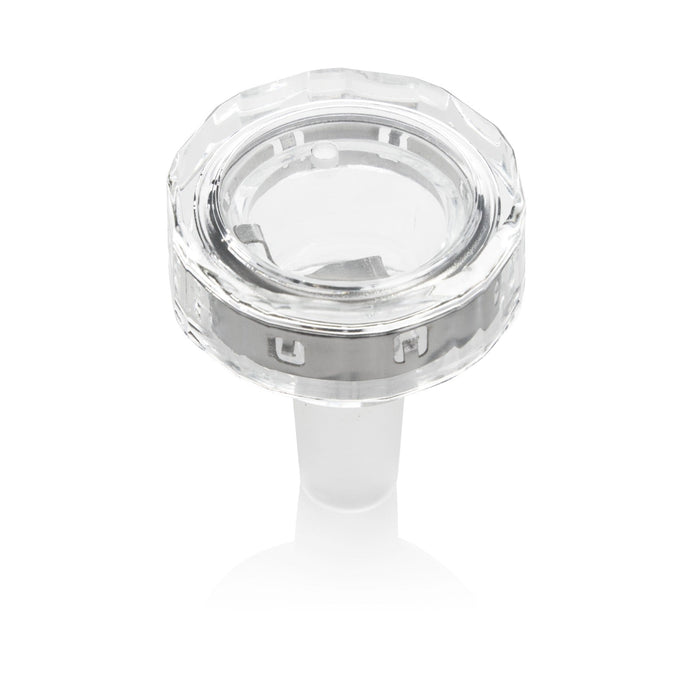 Anti-Clog 14mm Bong Bowl with Built-in Scraper & Rotating Lid Glass