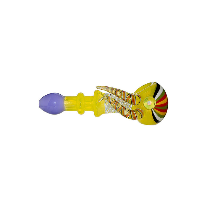 COLORFUL FISH SHAPED GLASS HAND PIPE