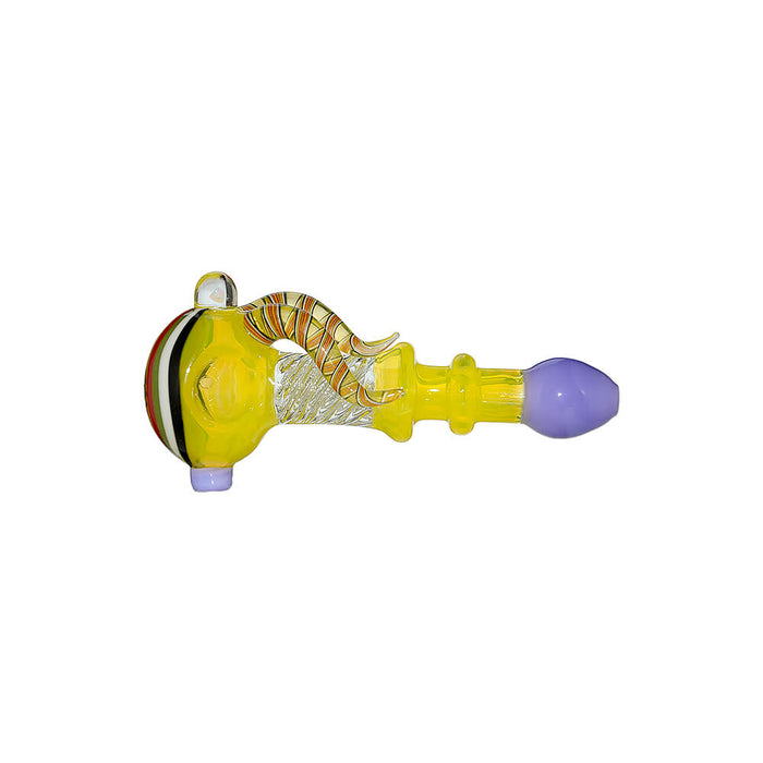 COLORFUL FISH SHAPED GLASS HAND PIPE