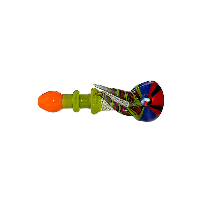 COLORFUL FISH SHAPED GLASS HAND PIPE