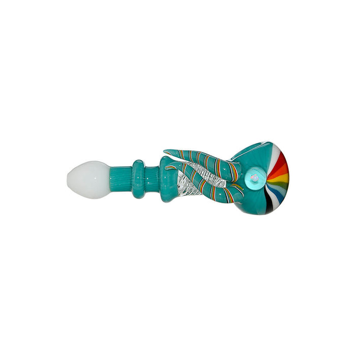 COLORFUL FISH SHAPED GLASS HAND PIPE