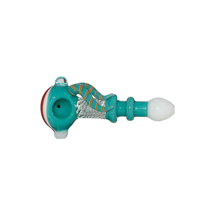 COLORFUL FISH SHAPED GLASS HAND PIPE